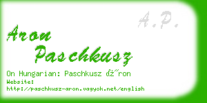 aron paschkusz business card